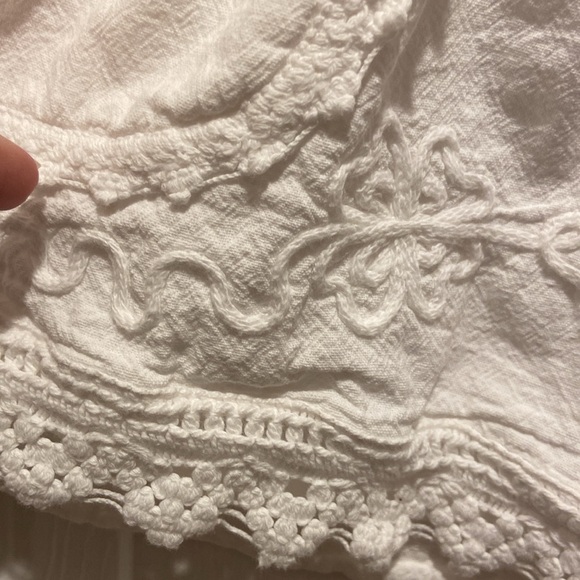 Peruvian Fabrics Crochet Detailed White Beach Skort - Picture 5 of 14